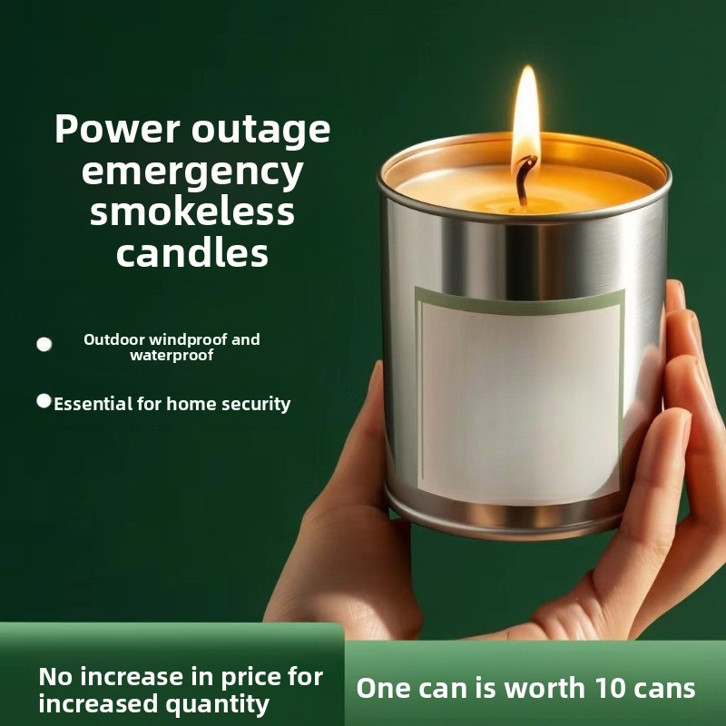Unity Candle Set - 비상용 재난 방지 양초 무연 무취