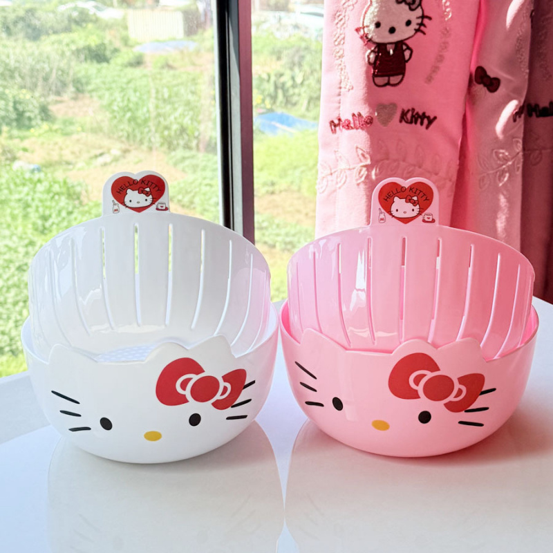 Wedding Hampers - 헬로키티 이중 배수 바구니, 주방 야채