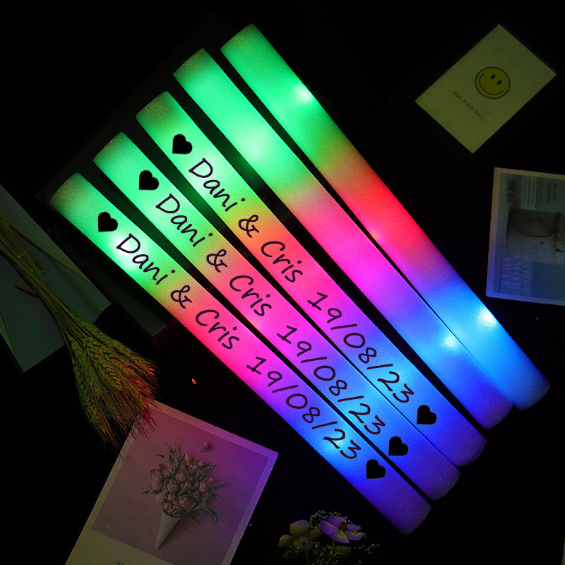 Wedding Supply Bulk - 12/30/60Pcs LED 글로우 스틱 대량 다채로운