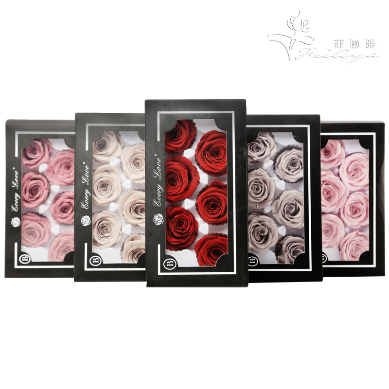 Wedding Supply Bulk - 6pcs 영원한 장미 꽃 머리, 대형,