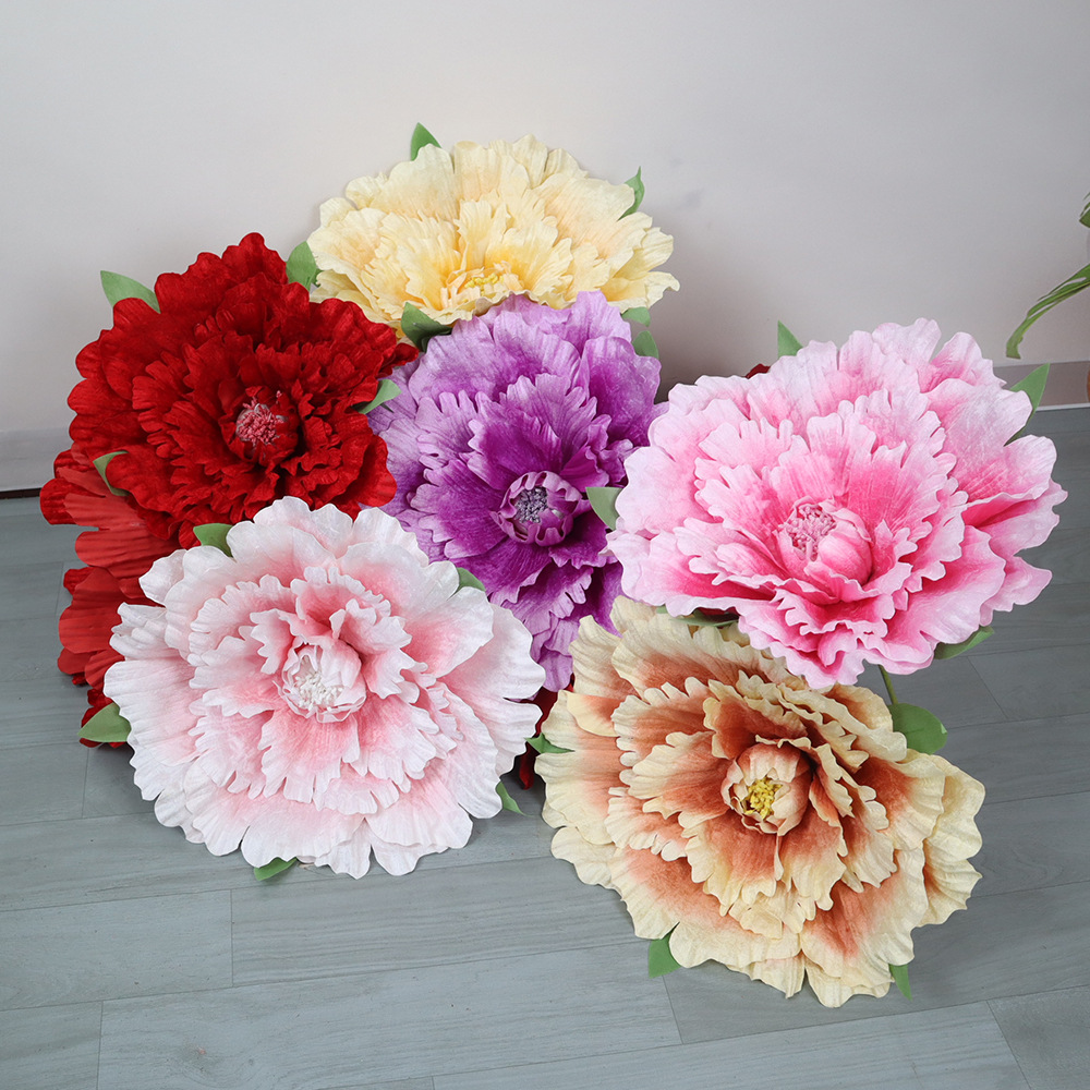Wedding Supply Bulk - 30-80cm 대형 벨벳 모란꽃 벌크 인조