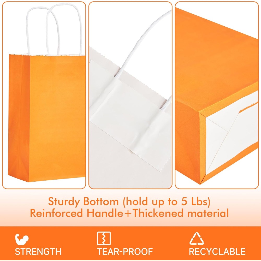 24개입 작은 무지개색 크라프트 종이 선물 가방 손잡이 - Wedding Supply Bulk 리뷰 및 가격