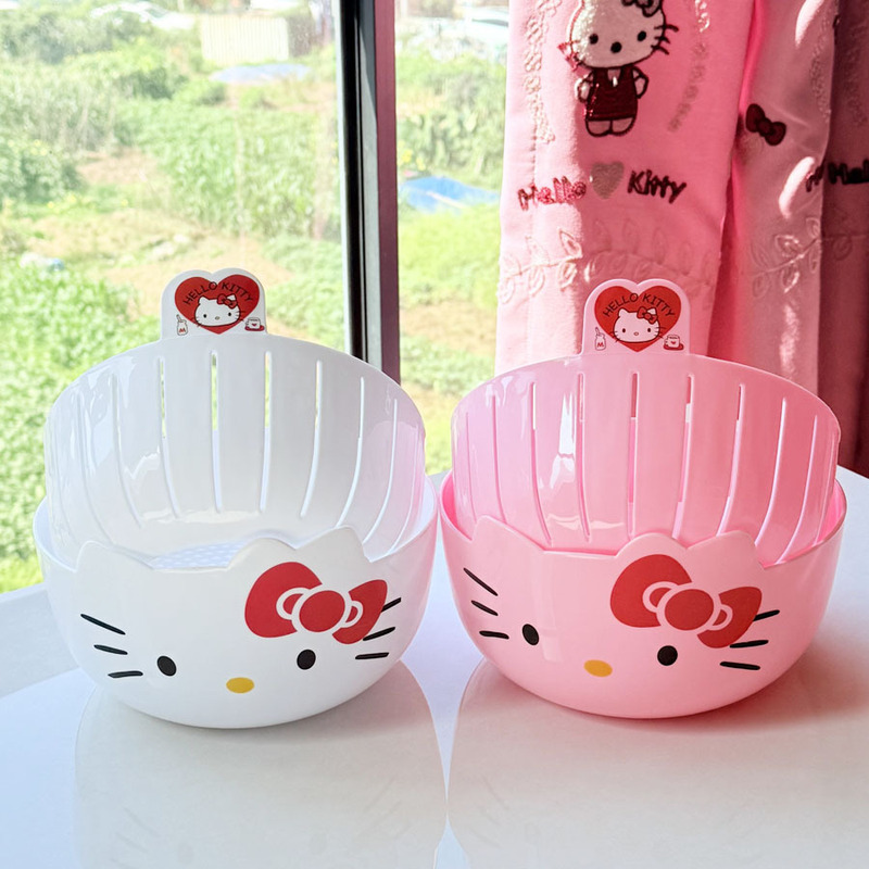 헬로키티 이중 배수 바구니, 주방 야채 세척 바구니,  - Wedding Hampers 리뷰 및 가격