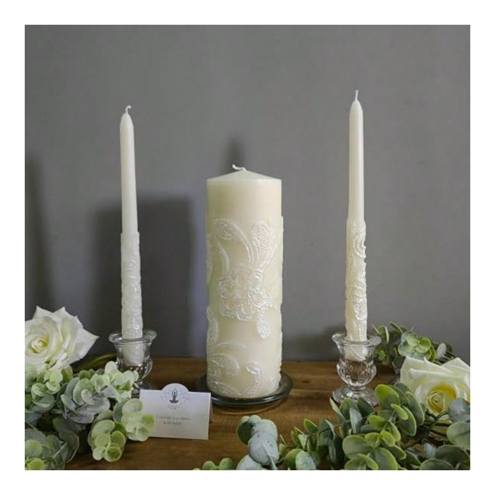 인치 높이의 크림색 웨딩 유니티 캔들 세트에는 기둥형  - Unity Candle Set 리뷰 및 가격