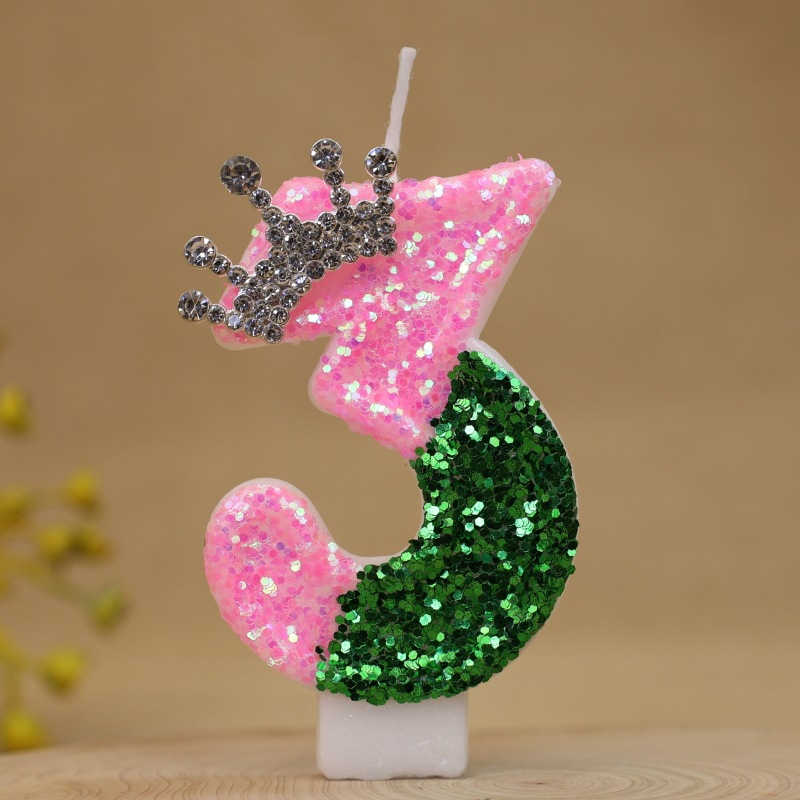 반짝이는 연두색 공주 왕관 생일 숫자 캔들 - 결혼 기 - Unity Candle Set 리뷰 및 가격