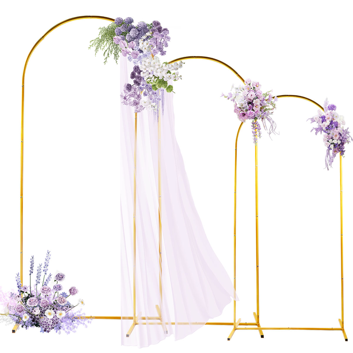 3팩 골든 메탈 아치 키트, 조절 가능하고 휴대 가능한 - Wedding Support 리뷰 및 가격